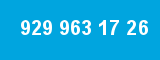 929 963 17 26 929 963 17 26